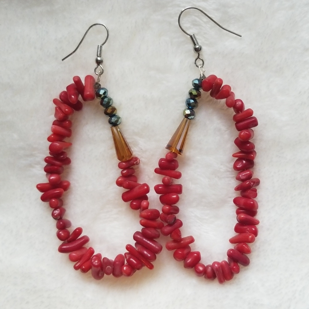 Red Coral earings